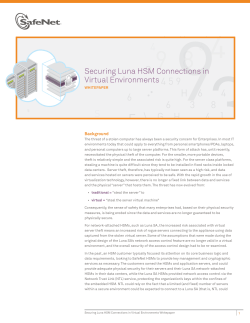 Securing Luna HSM Connections in Virtual Environments