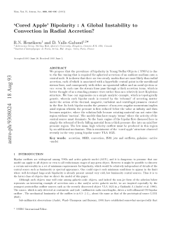 `Cored Apple` Bipolarity : A Global Instability to Convection in Radial