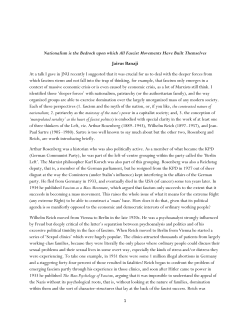 Nationalism is the Bedrock upon which All Fascist Movements Have
