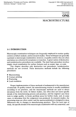 Metallography: Principles and Practices