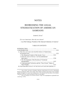 notes redressing the legal stigmatization of american samoans