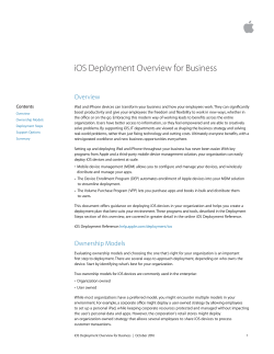 iOS Deployment Overview for Business
