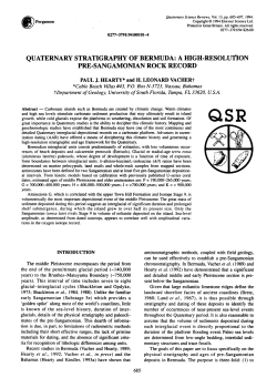 quaternary stratigraphy of bermuda: a high-resolution pre