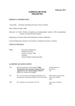 CURRICULUM VITAE - Monash Business School