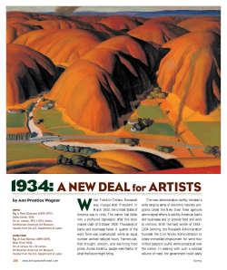 1934:A NEW DEAL for ARTISTS