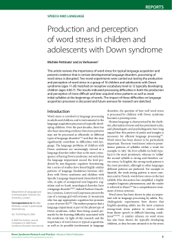 Production and perception of word stress in children and