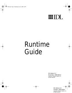 IDL Runtime Guide