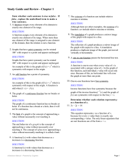 Study Guide and Review - Chapter 1