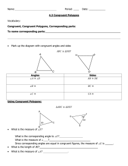 Congruent, Congruent Polygons, Correspon
