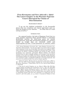First Korematsu and Now Ashcroft v. Iqbal: The