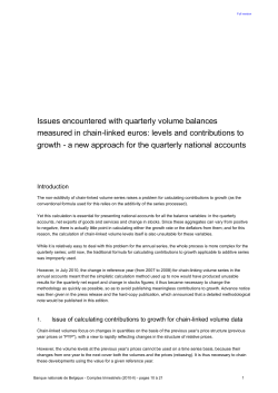 Issues encountered with quarterly volume balances measured in