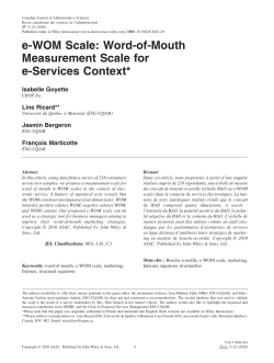 e-WOM Scale: word-of-mouth measurement