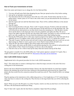 How to Flush your transmission at home - Ford