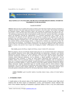 98 SELF-EFFICACY IN ENGLISH AND IRANIAN - Novitas
