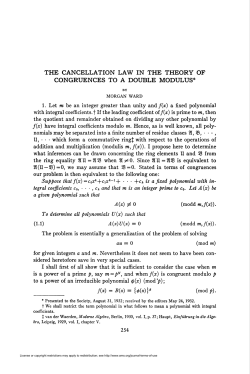 the cancellation law in the theory of congruences to a double modulus