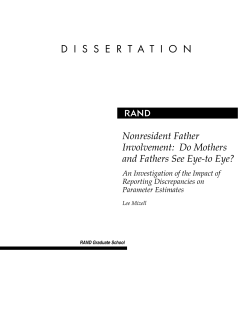 Nonresident Father Involvement: Do Mothers and Fathers See Eye