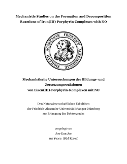 Mechanistic Studies on the Formation and Decomposition Reactions