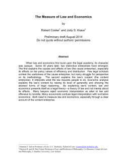 The Measure of Law and Economics