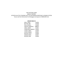 NMLS Registered Lenders - First National Bank of Clarksdale