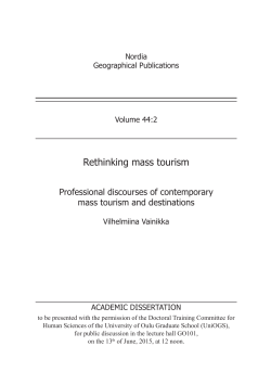 Rethinking mass tourism