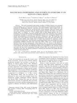 malthusian overfishing and efforts to overcome it on kenyan coral reefs