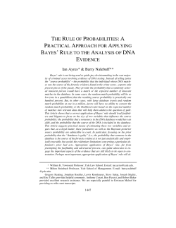 THE RULE OF PROBABILITIES: A PRACTICAL APPROACH FOR