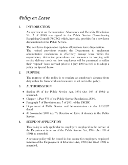 Policy on Leave