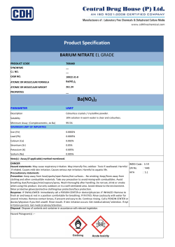Product Specification Ba(NO3)2
