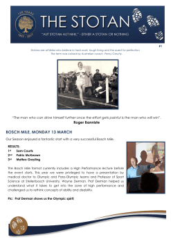 bosch mile, monday 13 march