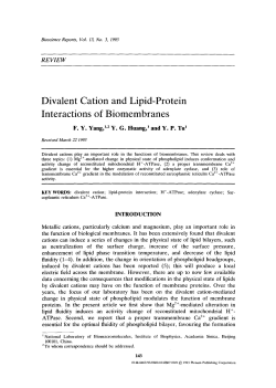 Divalent cation and lipid-protein interactions of biomembranes