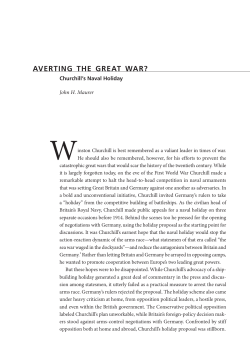 AvERTING THE GREAT WAR?