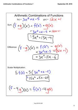 Arithmetic Combinations of Functions.7