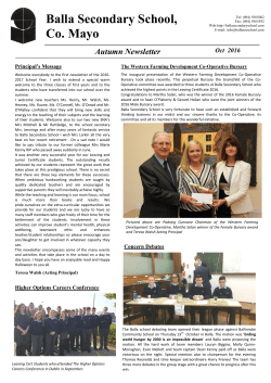 newsletter-autumn-2016 - Balla Secondary School