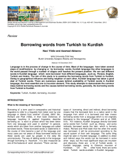 Borrowing words from Turkish to Kurdish