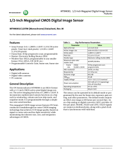 1/2-Inch megapixel CMOS digital image sensor