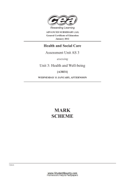 AS 3, Unit 3: Health and Well