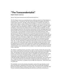 The Transcendentalist - Collin College Faculty Website Directory