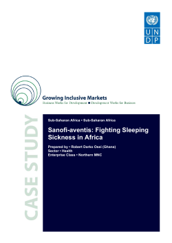 Sanofi-aventis: Fighting Sleeping Sickness in Africa