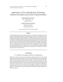 Applications of Term Identification Technology