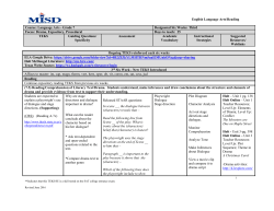 Language Arts - Mansfield ISD