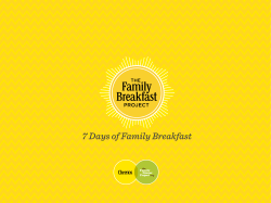 7 Days of Family Breakfast