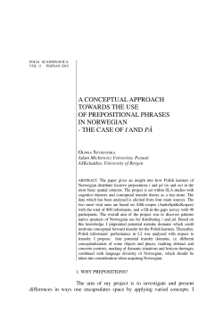 A CONCEPTUAL APPROACH TOWARDS THE USE OF