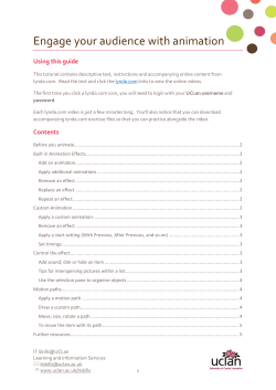 Engage your audience with animation