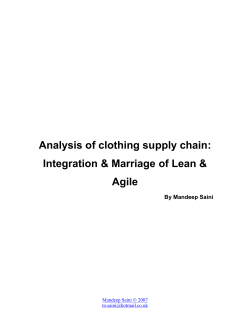 Analysis of clothing supply chain