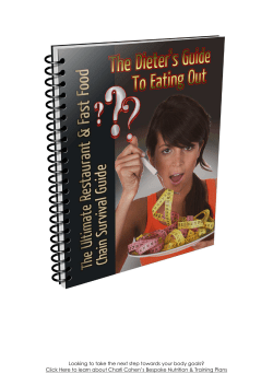 The Dieter`s Guide To Eating Out