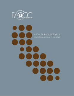 faculty profiles 2012 - Faculty Association of California Community