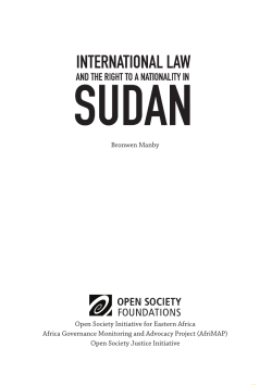 Bronwen Manby Open Society Initiative for Eastern Africa