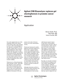 Agilent 2100 Bioanalyzer replaces gel electrophoresis in prostate