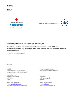 Human rights issues concerning Kurds in Syria