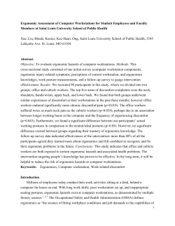 Ergonomic Assessment of Computer Workstations for Student